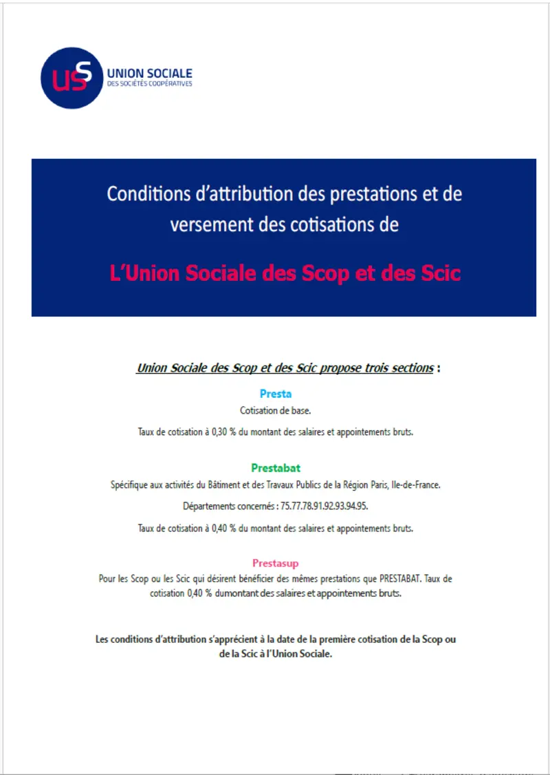 Conditions d'attribution des prestations et de versement des cotisations